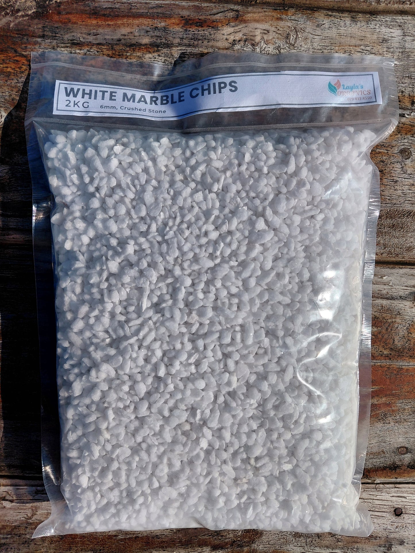 White Marble Chips 2kg | Crushed Stone