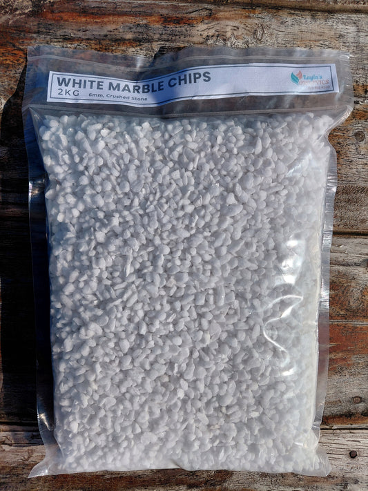 White Marble Chips 2kg | Crushed Stone