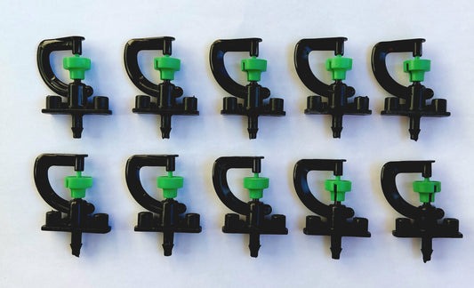 G-Type Micro Sprinkler Head – 360° Rotating Spray | 10pcs