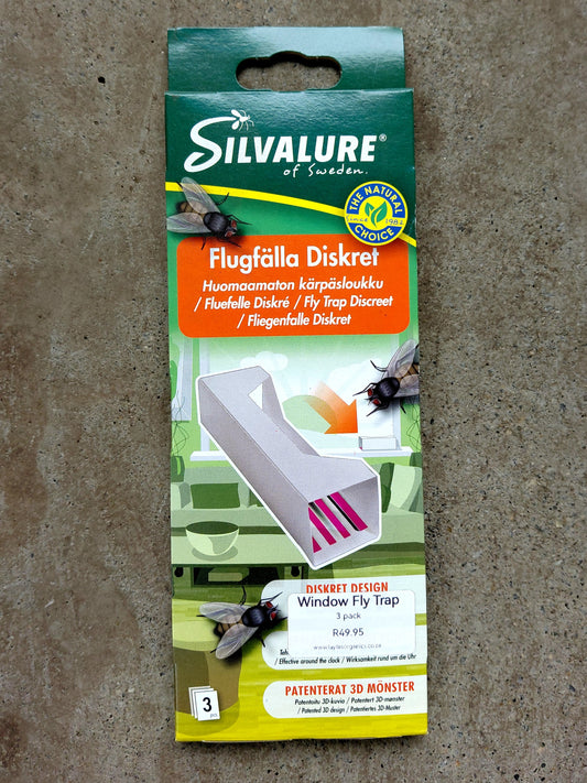 Silvalure Discreet Window Fly Trap – 3 Pack