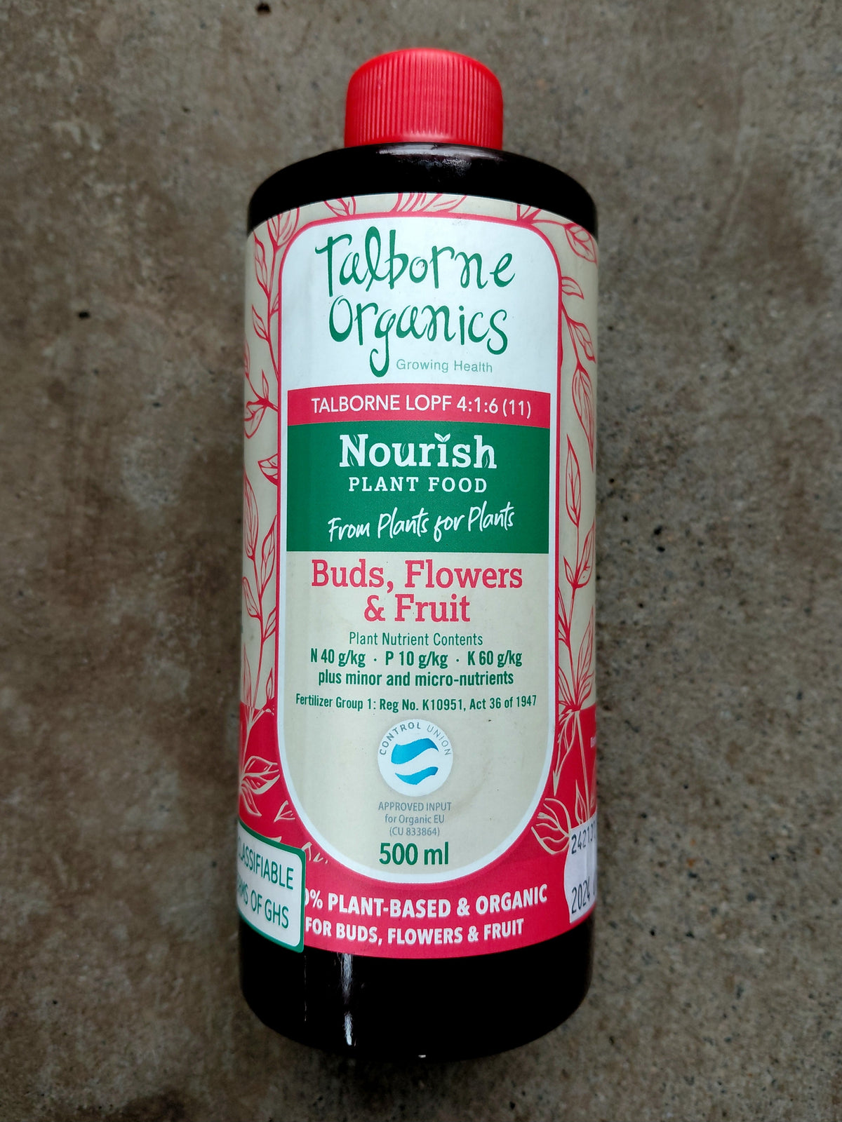 Talborne Nourish Liquid Fertilizer 4:1:6 (11) – Buds, Flowers & Fruit 500ml