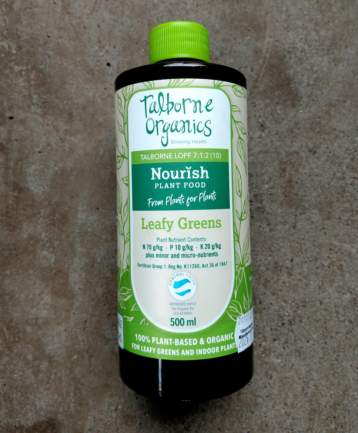 Talborne Nourish 7:1:2 (10) – Organic Fertilizer for Leafy Greens & Herbs 500ml