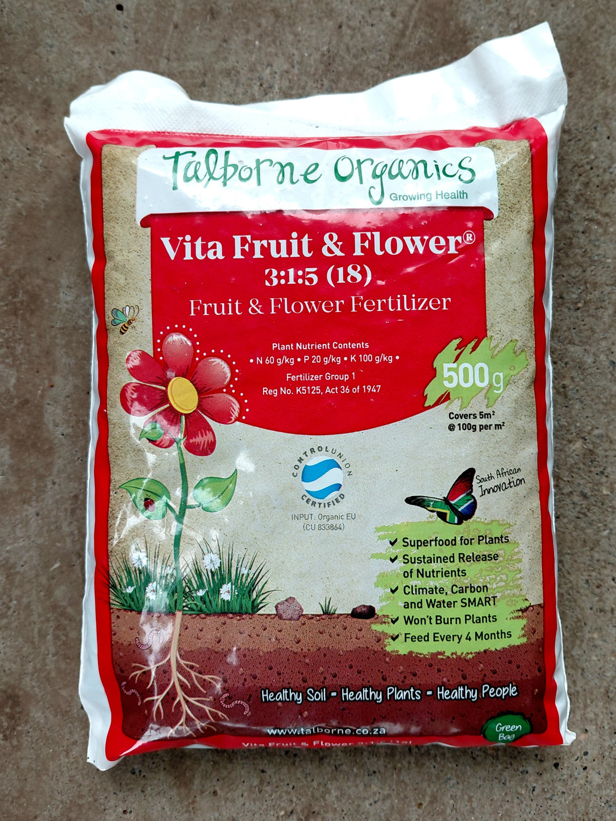 Talborne Organics Vita Fruit & Flower 3:1:5 – Organic Fertilizer 500g