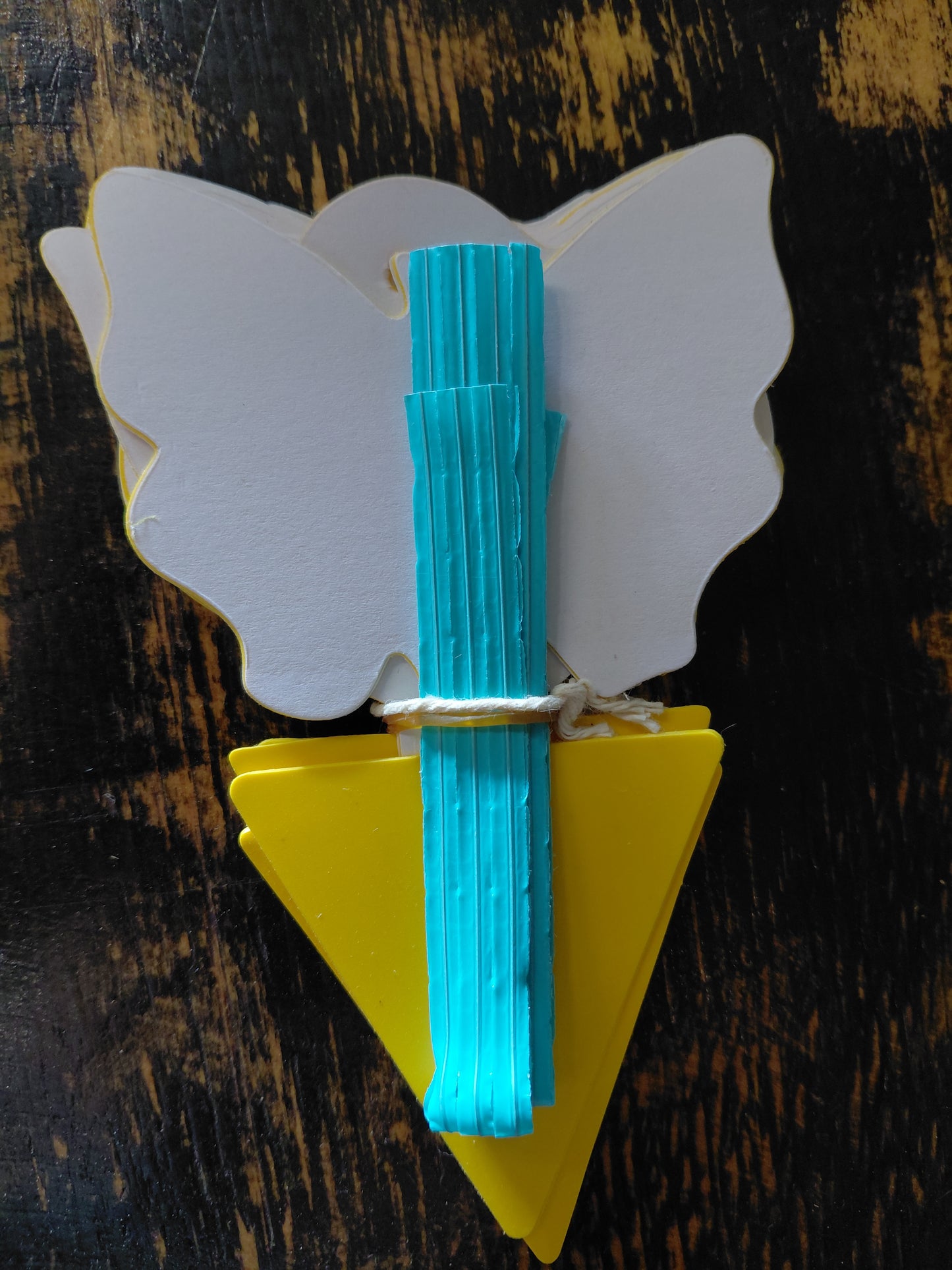 Yellow sticky traps with things for hanging