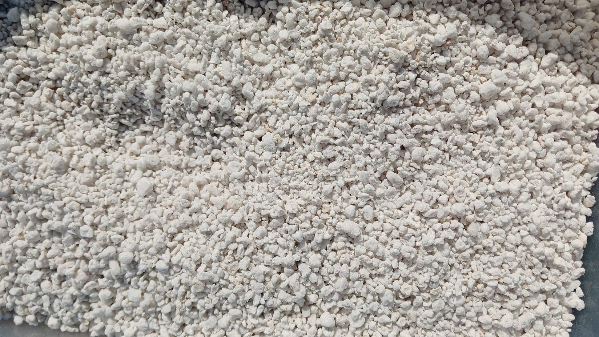 Perlite used to improve soil drainage and aeration for plants