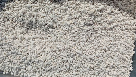 Perlite used to improve soil drainage and aeration for plants